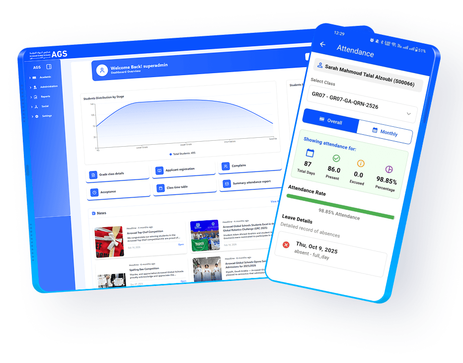 Alrowad ERP on multiple devices